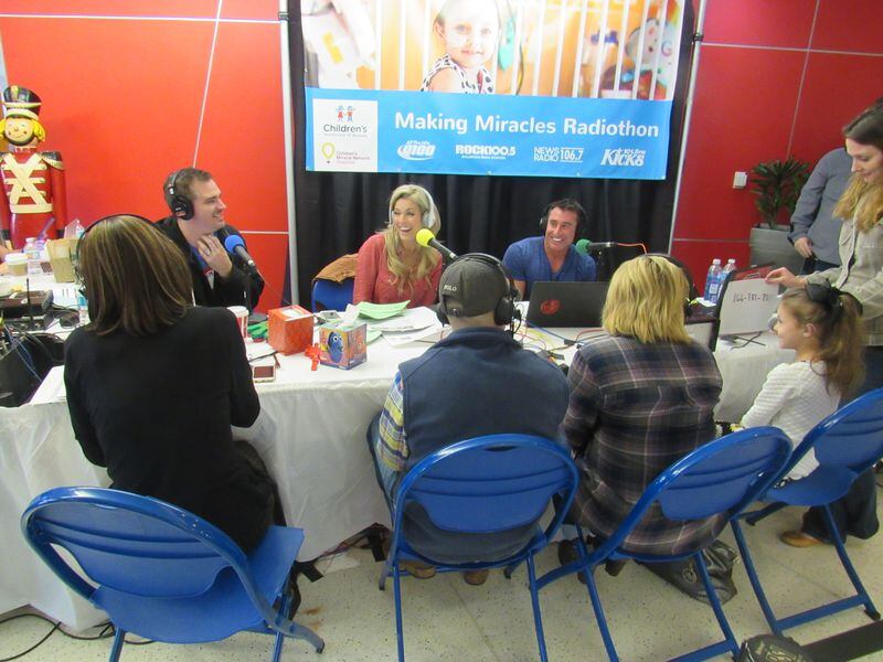 The Bert Show at the Children's Healthcare Radiothon earlier this month at Scottish Rite. CREDIT: Rodney Ho/ rho@ajc.com