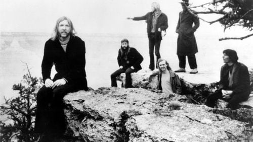 A famed guitar of Duane Allman (front left) sold for $1.25 million at a recent auction. Photo: Polygram