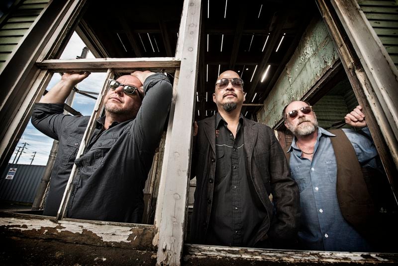 The Pixies photographed in San Francsico, CA February 22, 2014©Jay Blakesberg L-R: Black Francis, Joey Santiago, David Lovering