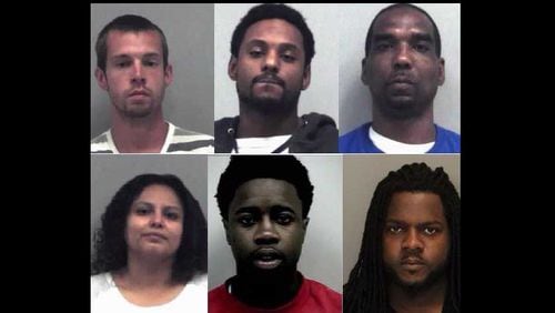 The people are included on a list of wanted fugitives released by the Gwinnett County Sheriff's Office on Oct. 17, 2016.