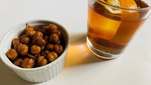 Leon’s fried chickpeas with Moroccan spice make a great snack for cocktail time. CONTRIBUTED BY BOB TOWNSEND