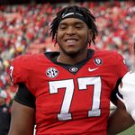 During the 2023 football season, Georgia's offensive line honored fallen teammate Devin Willock (above) by picking a teammate to wear his No. 77 each game. Willock died in an Athens car crash on Jan. 15, 2023. Jason Getz / Jason.Getz@ajc.com)