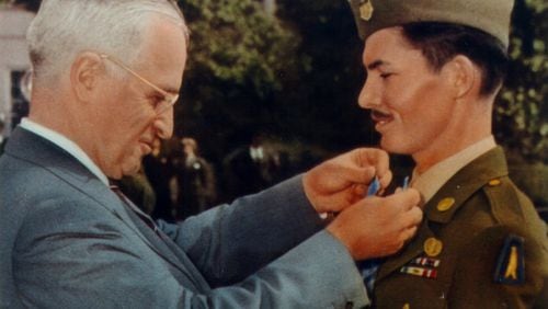 President Harry Truman awards the Medal of Honor to Desmond Doss, probably the bravest man who never carried a gun, in 1945.
