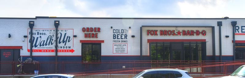 The new Fox Bros. Bar-B-Q location has a walk-up takeout window. (Chris Hunt for The Atlanta Journal-Constitution)
