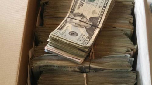 Money seized in a dismantling of a drug trafficking network (CREDIT: Georgia Bureau of Investigation).