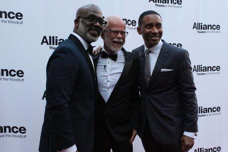 BeBe Winans with Jim Bakker and "Born for This" director and co-writer Charles Randolph-Wright. Photo: Melissa Ruggieri/AJC