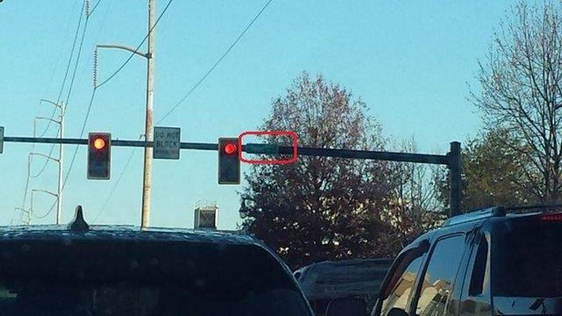 A reader hopes this small sign will soon be replaced with a bigger sign. Photo/Submitted.