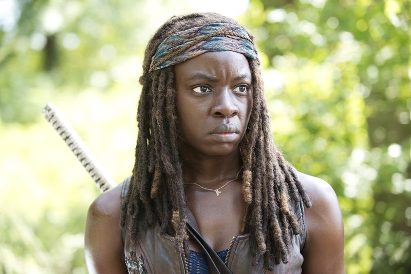  Danai Gurira as Michonne, who has a firm opinion on what they should do next - The Walking Dead _ Season 5, Episode 9 - Photo Credit: Gene Page/AMC