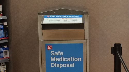 Drug Disposal boxes like this one are safe ways to get rid of unused prescription medications.