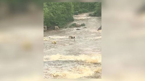 Two 17-year-old swimmers were rescued from the Towaliga River at High Falls State Park on May 29 after they became stranded.