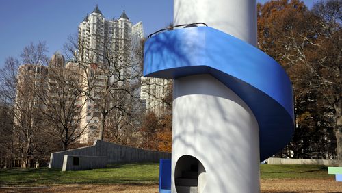Sculptor Isamu Noguchi designed "Playscapes," a sculptural playground, installing it at Piedmont Park in 1976. Visiting the landmark playground is one of 12 ideas for trying something new in the new year.