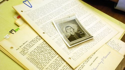 Emory’s literary archive is among the world’s important, especially for poetry. Works by Flannery O’Connor are already among the many importants papers housed there. This is a letter written by O’Conner. (file photo)