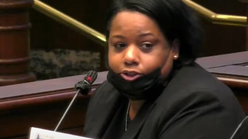 Nadine Williams is set to take over as interim head of the Fulton County elections department when current elections head Richard Barron resigns April 1, 2022. (Fulton County government YouTube)