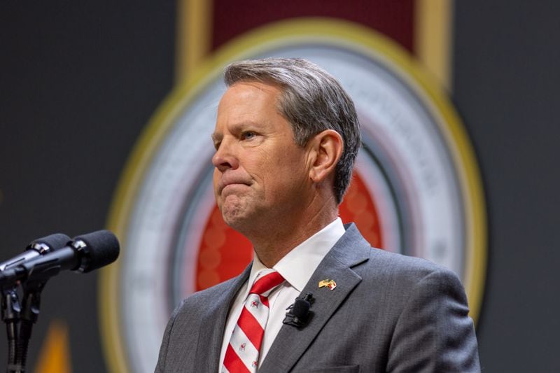 Gov. Brian Kemp's office said he was not invited to an event with Xavier Becerra, secretary of the U.S. Department of Health and Human Service, and did not attend. (Arvin Temkar/The Atlanta Journal-Constitution)
