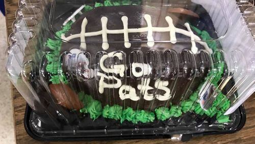 Atlanta's most unloved cake looks a little deflated. (Photo by A. Salzerella)
