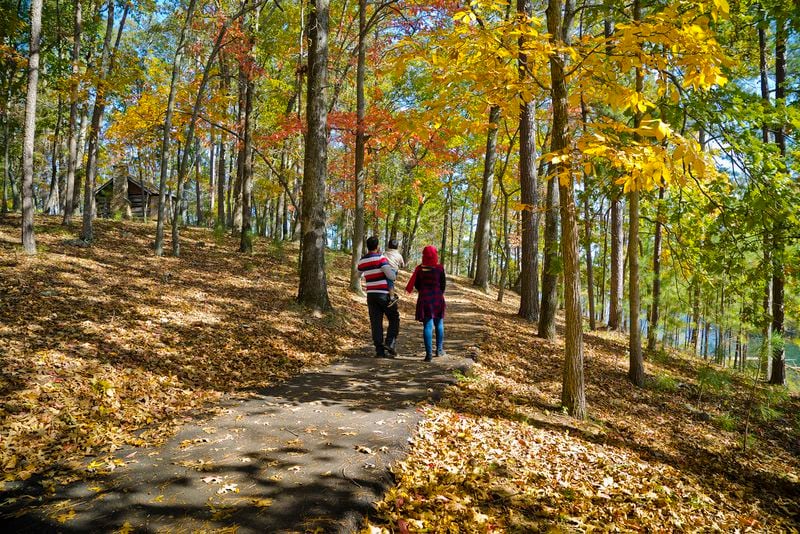 There are plenty of hiking trails at Red Top Mountain State Park. 
Courtesy of the Georgia Department of Natural Resources.