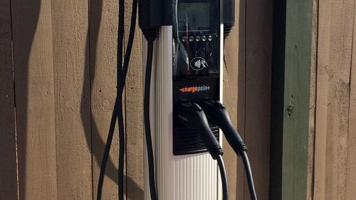 Marietta will install electric vehicle charging stations at two sites. File photo