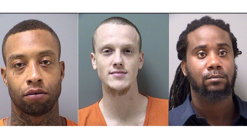 Byron Elrod (from left), Brody Samples, Jeremy Zellous (Credit: Cherokee County Sheriff's Office)