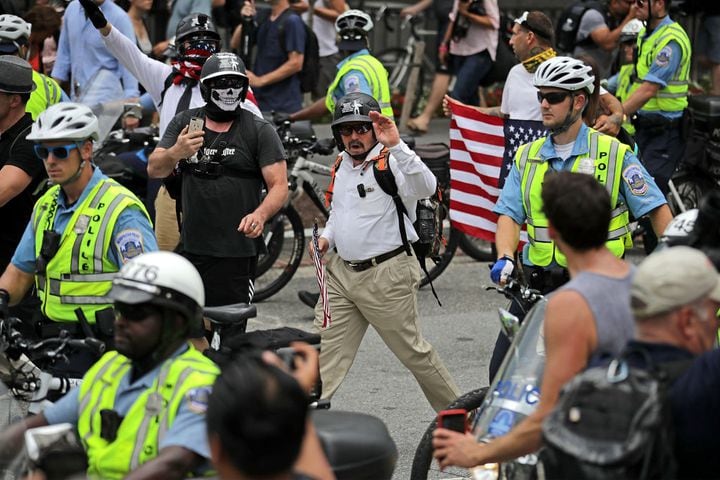 protesters outnumber unite the right supporters at dc rally