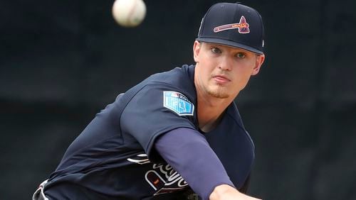 Braves prospect Mike Soroka will pitch as originally scheduled Tuesday at Triple-A Gwinnett. (Curtis Compton/Atlanta Journal-Constitution via AP)