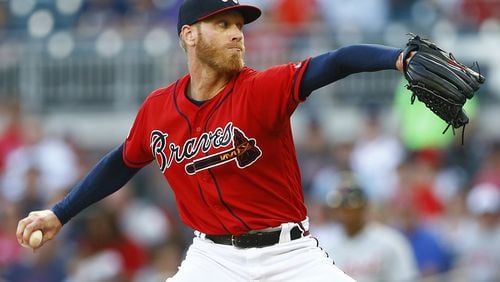 Mike Foltynewicz throws a pitch against the Detroit Tigers at SunTrust Park on May 31, 2019 in Atlanta, Georgia. (Photo by Mike Zarrilli/Getty Images)