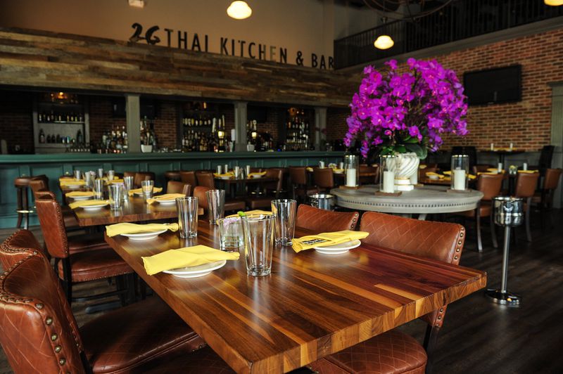 The dining room and bar at 26 Thai. (BECKY STEIN PHOTOGRAPHY)