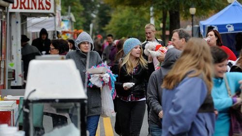 Hats and coats were must-have accessories at the Smyrna Fall Jonquil Festival on Sunday.