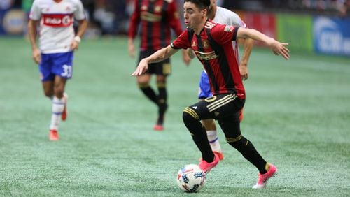 “It’s a beautiful city,” Miguel Almiron says. “I really like it here. I’m happy.”