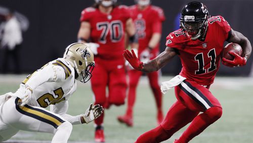 Falcons wide receiver Julio Jones was named to his fifth Pro Bowl team on Tuesday.    BOB ANDRES  /BANDRES@AJC.COM