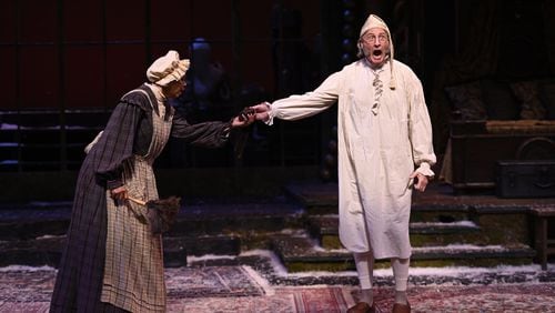 David de Vries plays Ebenezer Scrooge in the Alliance Theatre’s 30th anniversary production of “A Christmas Carol.” Contributed by the Alliance Theatre
