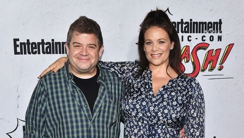 Actors Patton Oswalt (L) and Meredith Salenger married November 4, 2017.