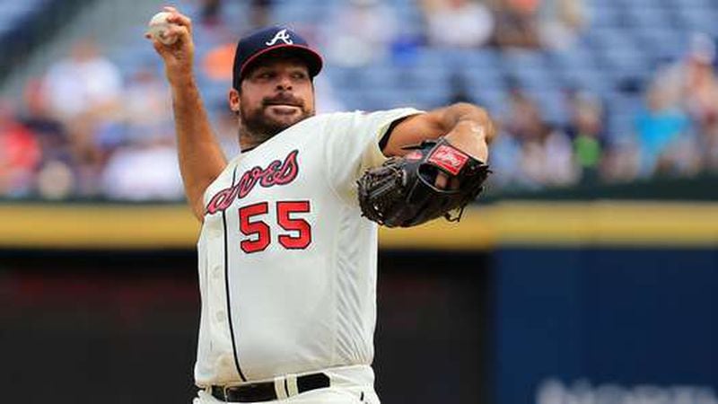 Josh Collmenter likes the possibility of the Braves bringing him back for the 2017 season. They are 5-0 since he made his Braves debut Saturday. He makes his second start Thursday at Miami. (Getty Images)