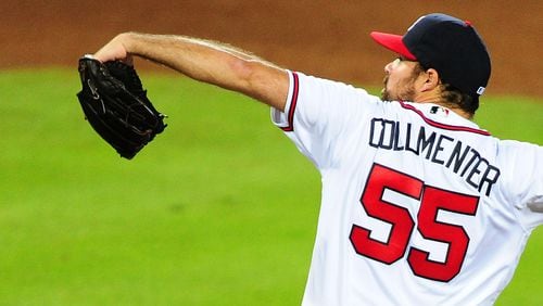 The Pirates roughed up Braves reliever Josh Collmenter for seven runs Wednesday night.