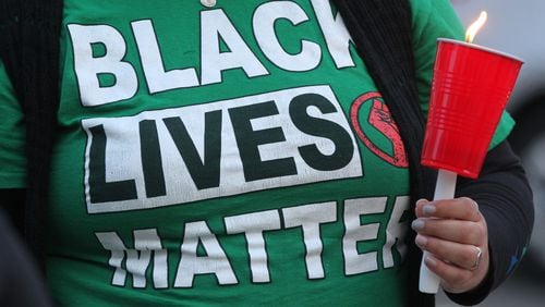 An example of a Black Lives Matter shirt. Three students allegedly wearing the shirt and facing racial hostility because of it is at the center of a recent lawsuit filed against the Effingham County School District. (Photo Courtesy of Thomas P. Costello)