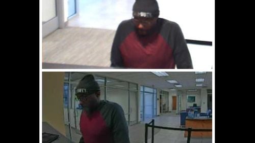 Police in Alpharetta are searching for a suspect who robbed a SunTrust Bank on Wednesday.