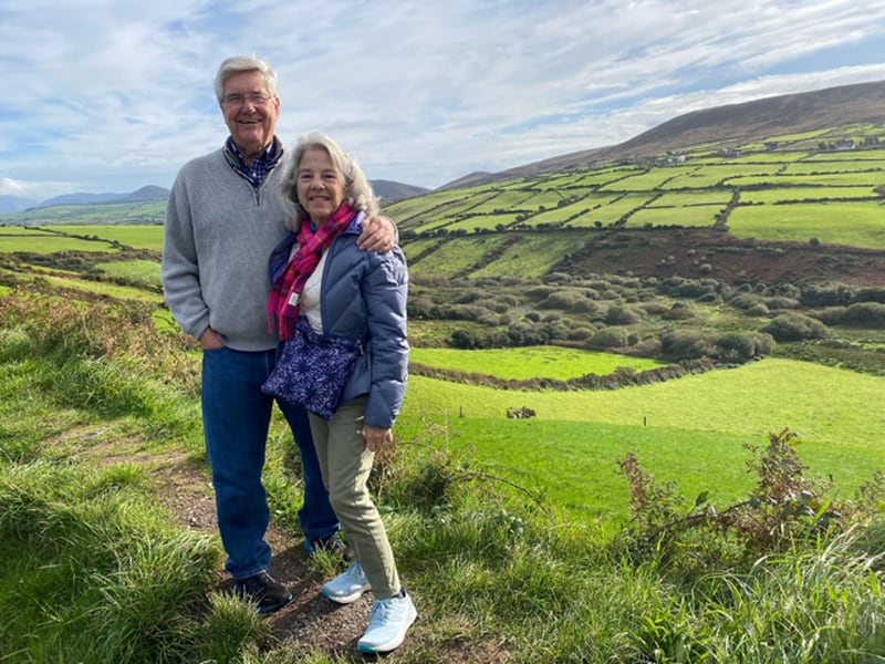 George and Jill Brown in County Kerry, Ireland. George runs GTB Travel, an Atlanta-based agency focused on senior travel.