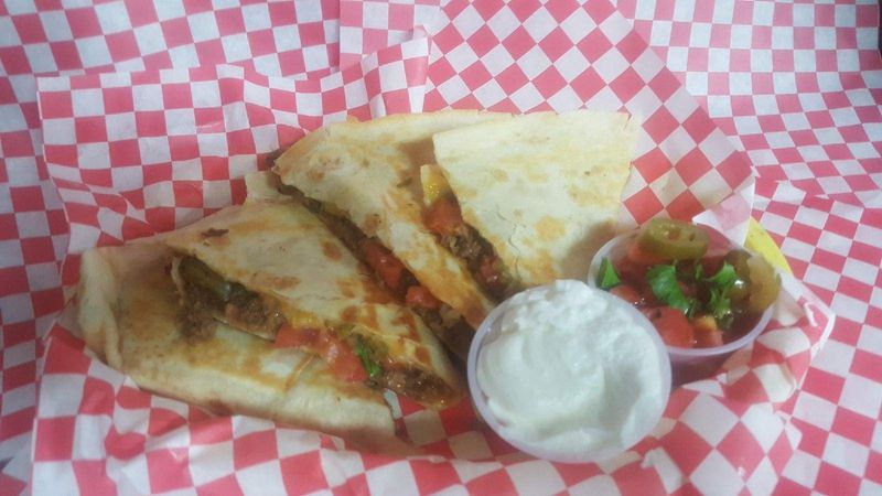 Taco Pete’s beef quesadilla is a good reason to check out the East Point carry-out restaurant, where you can sit at picnic tables outside or take food to go. CONTRIBUTED BY: Taco Pete