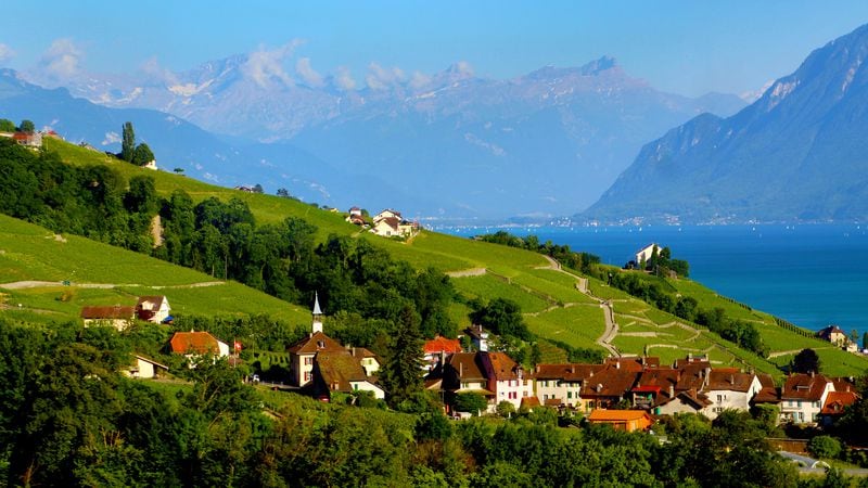 Astonishing natural beauty surrounds the Lake Geneva Region of Switzerland. (Joanne and Tony DiBona)
