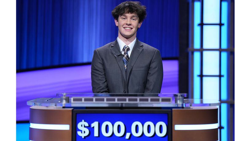 Justin Bolsen, a Canton resident who attends Brown University, won $100,000 in the 2023 High School Reunion Tournament that concluded Thursday, March 9, 2023. JEOPARDY