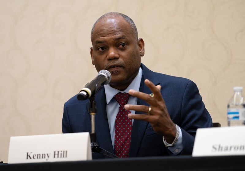 210916-Atlanta-Kenny Hill speaks during a public safety forum Thursday evening, Sept. 16, 2021 in Downtown Atlanta. Ben Gray for the Atlanta Journal-Constitution