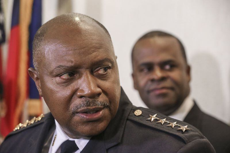 Former Atlanta police chief George Turner (left) received a $65,000 check in January 2017 when he left city employment, according to payroll records. JOHN SPINK /JSPINK@AJC.COM