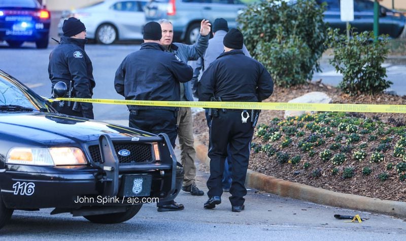 An FBI agent was involved in a shooting outside a hotel in Sandy Springs on Friday. JOHN SPINK / JSPINK@AJC.COM