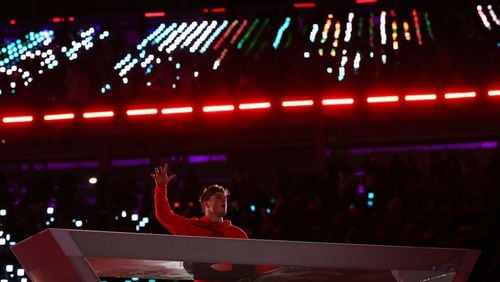 DJ Martin Garrix performs during the Closing Ceremony of the PyeongChang 2018 Winter Olympic Games at PyeongChang Olympic Stadium on February 25, 2018 in Pyeongchang-gun, South Korea.