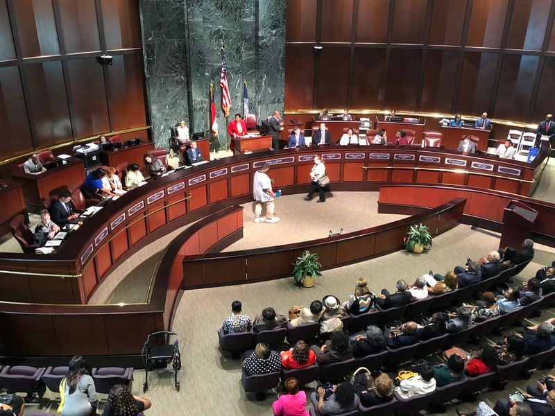 The Atlanta City Council chambers. SCOTT TRUBEY/STRUBEY@AJC.COM