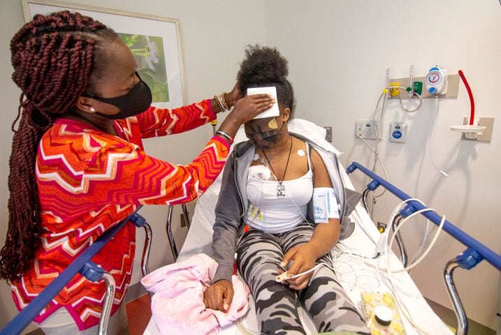 Khadeejah Tyler, 15, undergoes her sickle cell anemia treatment