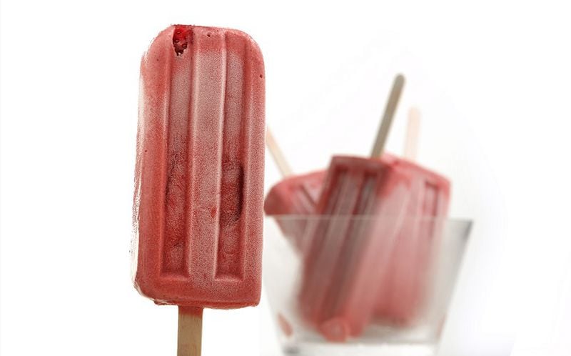 Strawberries, both fresh and freeze-dried, create the flavor base for these frozen pops. Coconut milk provide some richness and body.
(E. Jason Wambsgans/Chicago Tribune/TNS)