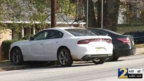 This white car was involved in the shooting of an 8-year-old girl Tuesday in DeKalb County. Two people have been arrested.