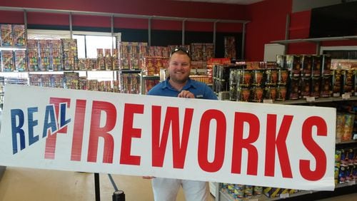 Shane Kent of St. Augustine, Fla., opened two shops in metro Atlanta last year after the state legalized the sale of fireworks. MATT KEMPNER / AJC