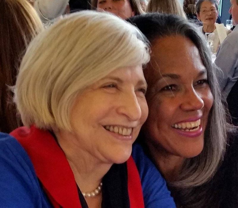 Culinary journalist Toni Tipton-Martin (right) befriended Nathalie Dupree during the founding of Southern Foodways Alliance. Here, the pair attend a Les Dames d’Escoffier conference in Washington in 2016. CONTRIBUTED BY SUSI GOTT SEGURET