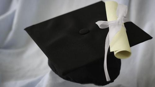 Stock photo of a graduation cap.